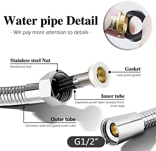 Sink Sprayer Hose Attachment for Faucet, Faucet Head Replacement with 5 Adapters, 59" Hose and Holder - for Feminine Hygiene, Baby Diaper Cleaning & Pet Bathing - Image 5