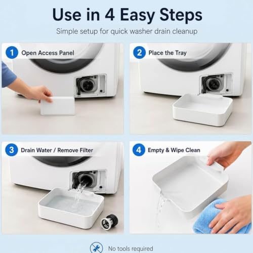 Front Load Washer Drain Tray, Compatible with Samsung Washers - Image 4