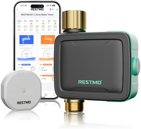 RESTMO WiFi Smart Sprinkler Timer with APP Remote Control for Garden Hose by Restmo