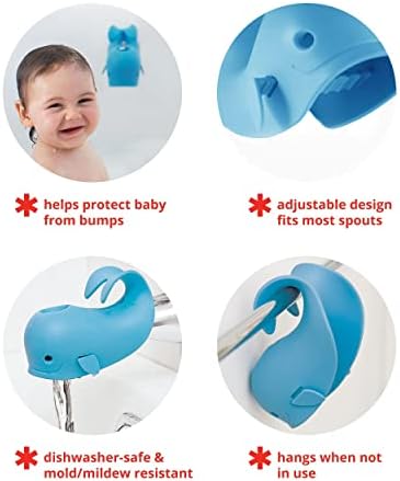 Skip Hop Baby Bath Spout Cover Universal Fit MOBY Blue - Image 3