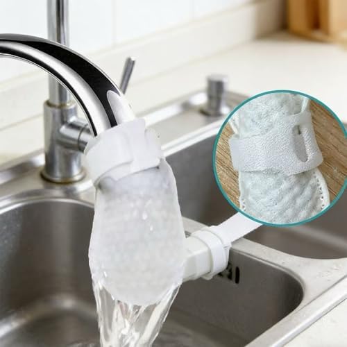Sink Faucet Filter Sponge with Splash Guard & Adjustable Straps Water Filter Sponge for Clean Water in Camping Trips - Image 4