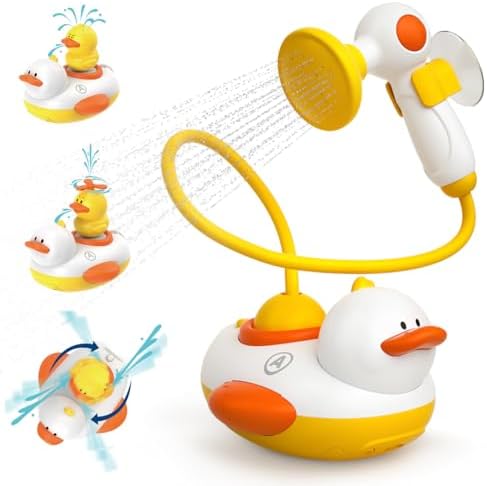 Duckie Baby Bath Shower Head, Toddler Bath Toys for Kids Ages 1-3 by Humzo