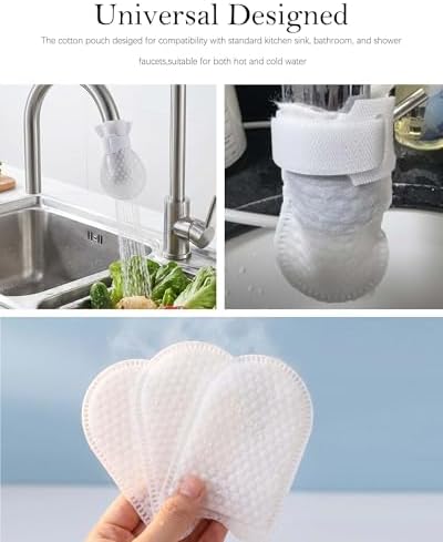 50 Packs Faucet Filter Cotton Pouch Kit,Universal Replaceable - Image 2