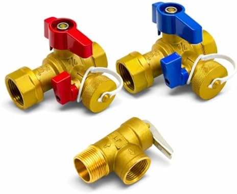 Tankless Water Heater Valve Kit, Cert: cUPC, NSF/ANSI ASME PRV by AZKGlobal