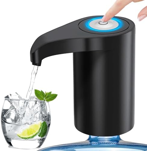 5 Gallon Automatic Drinking Portable Water Dispenser - Universal Electric Water Bottle Pump, USB Rechargeable, with 2 Silicone, for Home & Camping by Unknown