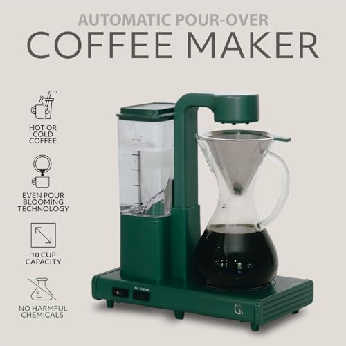 WILLOW 8 Cup (42 oz) Pour Over Coffee Maker - Automatic Drip Coffee Maker & Coffee Machine, Glass Carafe, Reusable Metal Filter, Hot & Iced Brew, Auto Shut-Off, Eco Brewer with 99% Recycled Materials - Image 2