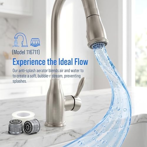 3-Pack 116711 Faucet Aerator, 1.5 GPM, for Moen Bathroom and Kitchen Sink - Image 2