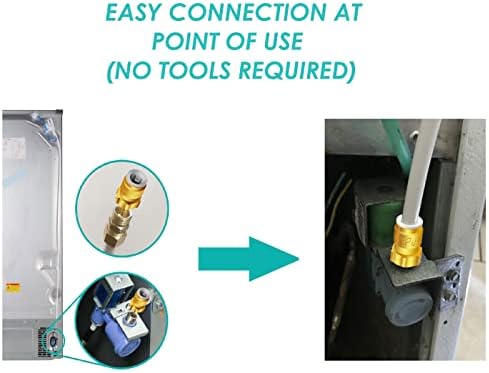 Metpure Ice Maker Fridge Installation Kit - 3/8" Fittings with 3/8" OD 25 Feet White Tubing for Potable Drinking Water - Image 4