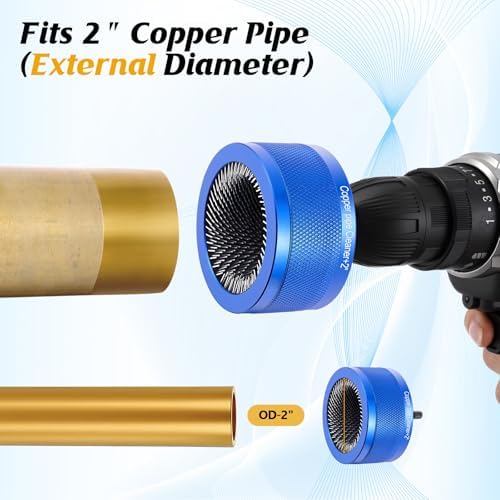 Copper Pipe Cleaner for Drill Set, 2", Blue - Image 3