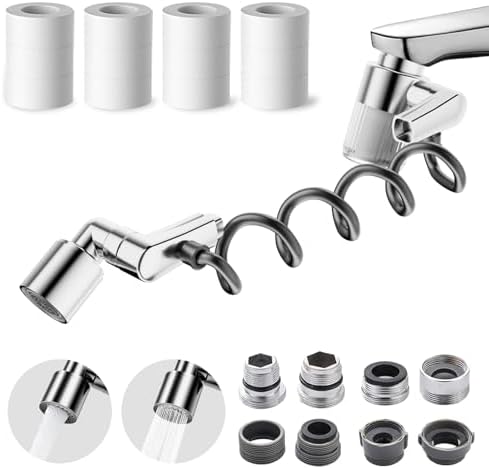 Metal Water Filter for Sink Faucet Extender with 5 Cartridges by SUPAFA