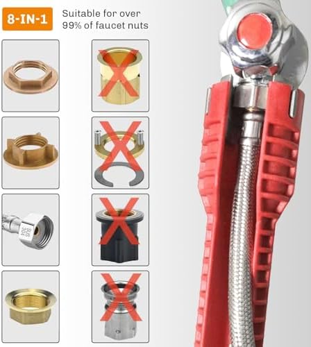 14-in-1 Faucet & Sink Wrench, Multi-Functional Tap Spanner Tool - Image 6