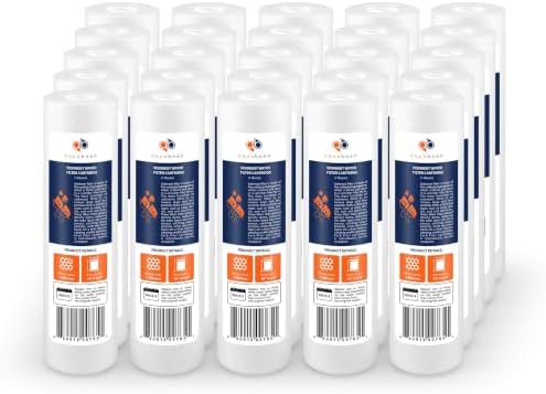 Aquaboon 1 Micron 10 x 2.5 Sediment RO Water Filter Replacement - 25 Pack by Aquaboon