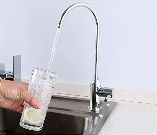 Kitchen Direct Drinking Water Filter Tap Chrome/Black 1/4" Water Purifier Faucet Reverse Osmosis RO Drinking Water Filter Faucet(Brass) by Unknown