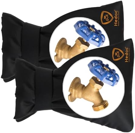 Hedoc Pro Outdoor Faucet Covers for Winter Freeze Protection, 2 Pack 6'' W x 8.2'' H Winter Faucet Insulation Cover Socks, Hose Bib Covers for Winter (Faucet Cover 2 Pack) by Hedoc