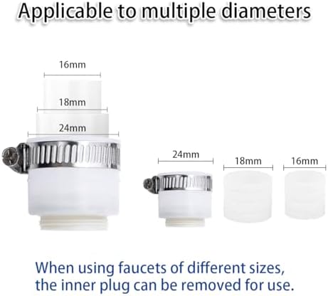 Kitchen Faucet Sprayer Attachment, Movable Faucet Extender for Kitchen Sink, 360° Rotatable Faucet Outlet Nozzle Sink Faucet Head Anti-Splash Faucet Adapter for Kitchen Sink - Image 5