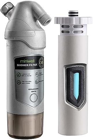 miniwell L720-Plus Shower Filter System-for Bathroom Hard Water and Well -Remove Chlorine & Heavy Metals & Sediments impurties- Good for Skin & Hairs by MINIWELL