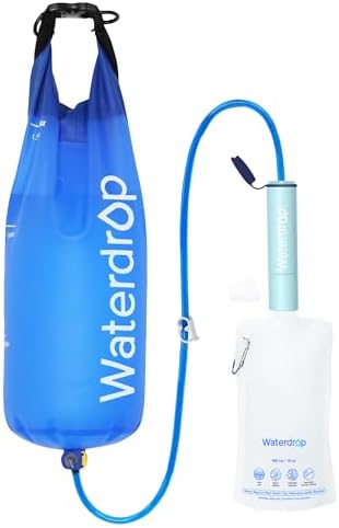 Waterdrop Gravity Water Filter Straw, Camping Water Filter, 0.1 Micron by Waterdrop