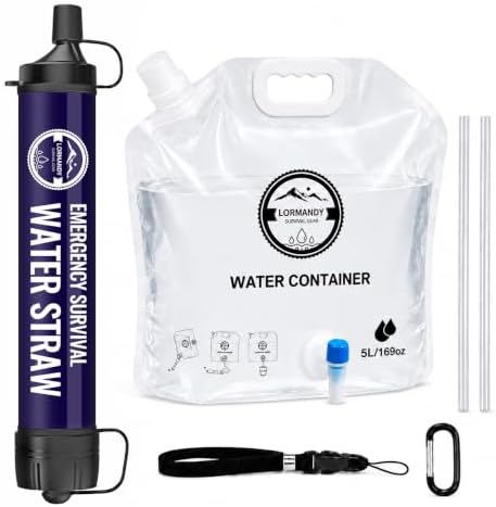 Water Filter Straw, New Model, Ultra-Light Personal Filter Straws by Lormandy