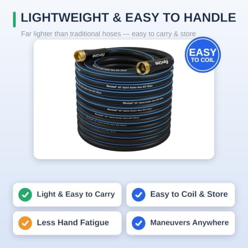 FEVONE Kink Free Garden Hose 12 ft, Heavy Duty Water Hose - Image 5