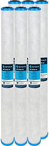 SpiroPure SP-EPM-30 30x2.5 Carbon Block Water Filter CFB-30 255673-43 (6PK) by SpiroPure