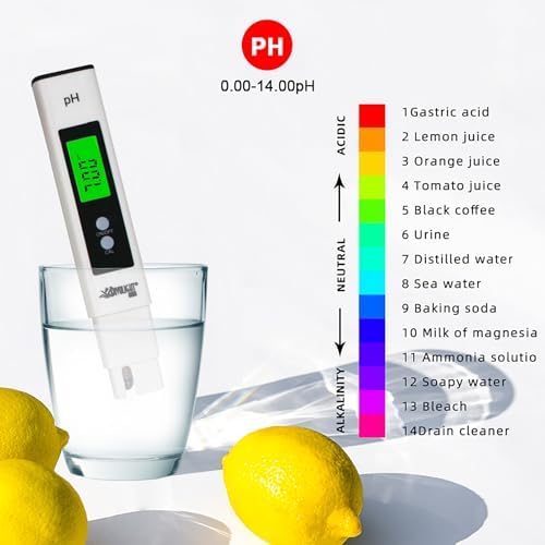 Digital PH Meter - High Accuracy Digital Water Quality Tester with 0-14 PH Measurement Range for Household Drinking, Pool and Aquarium with ATC - Image 2