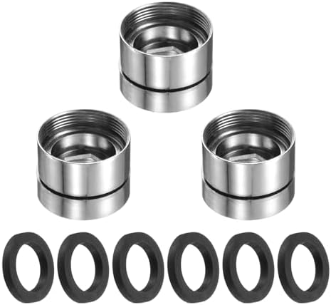 uxcell 3Pcs Faucet Adapter Kit, Female 0.93in to Female 0.94in Kitchen Sink Stainless Steel Tap Aerator Adapter Set to Connect Garden Hose, Water Filter, Standard Hose Diverter by uxcell