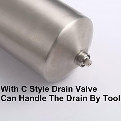 NSF/ANSI 42 Stainless Steel Whole House Water Filter Housing, 5" x 2.5" Sediment Water Filter System for Heavy Duty, Well & City Water, 3/4" NPT Port, Drain Valve Style C(Square Head) - Image 6