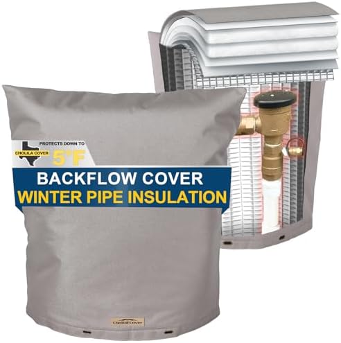Insulated Backflow Preventer Cover, 24W x 30H in, Gray by CholilaCover