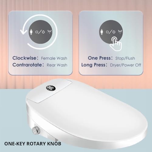 Bidet Toilet Seat, Auto Open/Close Lid & Seat with Radar Sensor, Unlimited & Filtered Warm Water, 8 Modes Spa Wash, Warm Air Dryer, Heated Seat, 10-year warranty. (TB-54E, Elongated) - Image 7