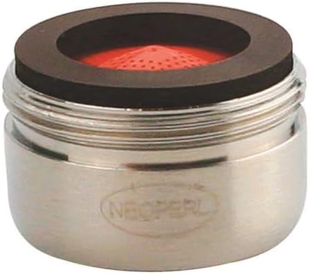 NEOPERL 5403305 Perlator 2.2 GPM 15/16 in. - 27 Regular Male Faucet Aerator, Brushed Nickel red/brushed nickel by Neoperl