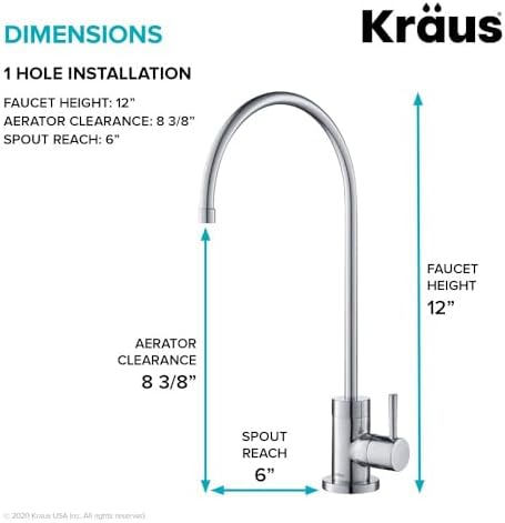 KRAUS Purita 100% Lead-Free Kitchen Water Filter Faucet in Chrome, FF-100CH - Image 3