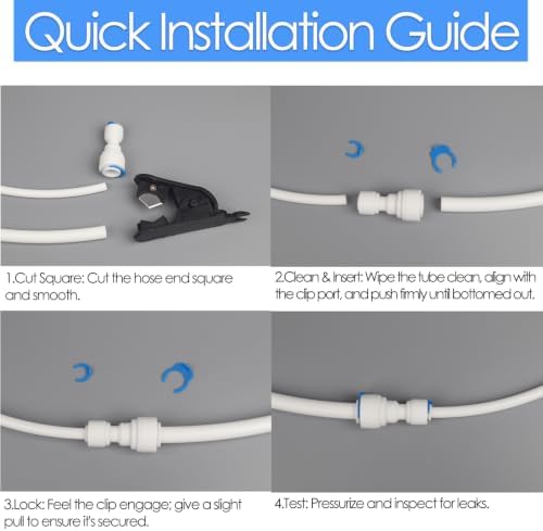 1/4 inch to 3/8 inch Quick Connect Adapter – 5PCS Push to Connect Fittings for RO Water Systems, Refrigerator Water Lines, Filters & Purifiers, Water Line Adapter Kit (1/4" to 3/8") - Image 4
