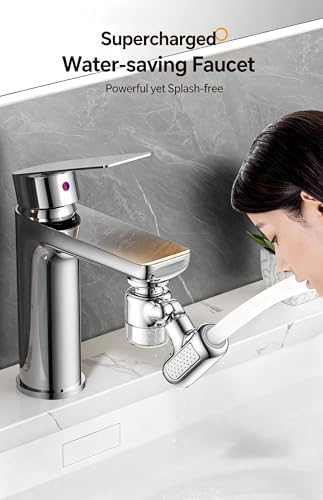 1080° Sink Faucet Aerator Extension Swivel Faucet Extender for Toddlers, 4 Sprayer Modes Rotatable Bathroom Kitchen Head Replacement Tap Attachment with Filter (Style) - Image 5