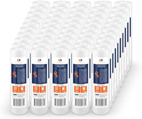Aquaboon 1 Micron 10 x 2.5 Sediment RO Water Filter Replacement - 50 Pack by Aquaboon
