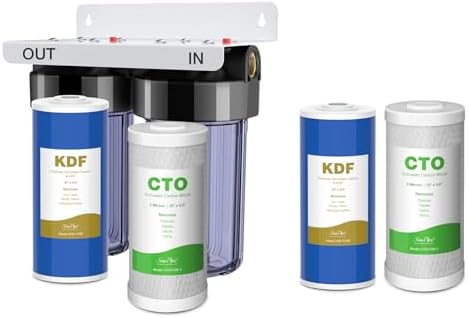 SimPure DB10C-2KDF Water Filter System with Extra Replacement Carbon and KDF Filter Cartridges by SimPure_Water