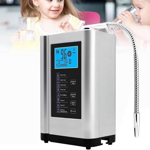 Alkaline Water Ionizer, Up to -500mV ORP,PH 3.5-10.5 Water Purifier Machine Silver by Unknown