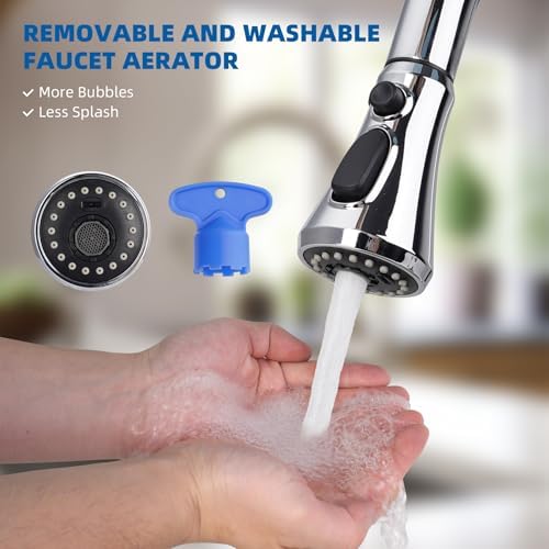 Hibbent NSF/ANSI/CAN 61 & 372 Certified Pull Down Kitchen Faucet Head - Image 6