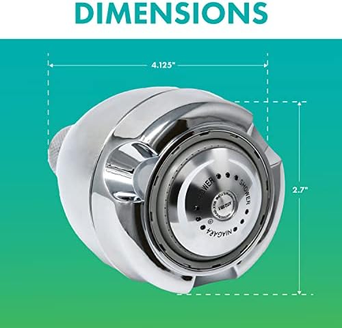 Niagara Conservation N2915CH Earth Spa 3-Spray with 1.5 GPM 2.7-in. Wall Mount Adjustable Fixed Shower Head in Chrome, 1-Pack | Bathroom Shower Head Sprayer with Pressure Compensation Technology - Image 5