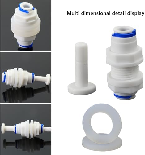 1/4" Push-Fit Bulkhead Fitting for RO Water Systems, 3 Pcs - Image 2