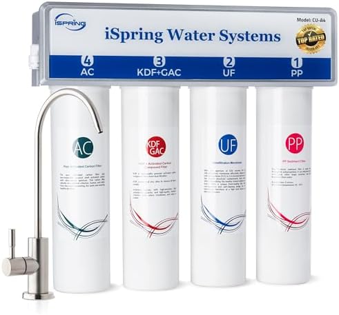 iSpring CU-A4 4-Stage Ultra Filtration Under Sink Water Filter System by iSpring