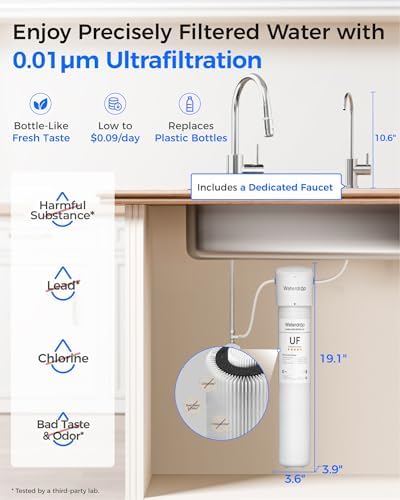 Waterdrop 17UBW-UF 0.01 μm Ultra Filtration Under Sink Water Filter System - Image 2