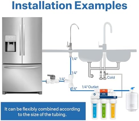 ilauke NSF Certified 1/4 inch O.D. Refrigerator Water Line Kit 32.8FT - Image 6