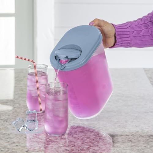 1 Gallon Water Pitcher with Lid & Pivot Spout -Slim Design Fits Fridge Door - Image 4