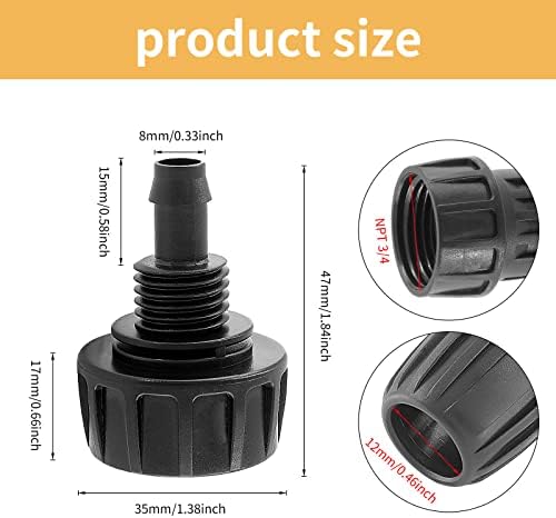 4Pcs 3/8" and 3/4" Drip Irrigation Hose Connectors - Image 2