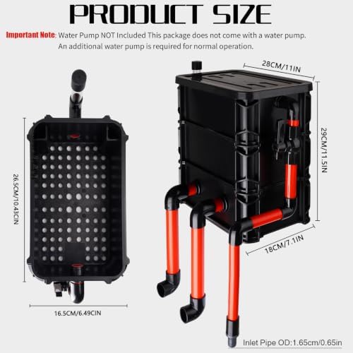 3‑Layer Aquarium Filter Box for 10‑55 Gal Fish & Turtle Tank - Image 2