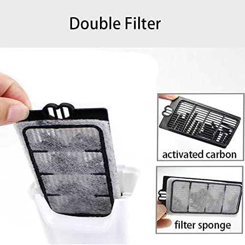 Aquarium Filter Cartridges Suit for 3.5W 280L/H Low-Water Fish Tank Filter Turtle Tank Reptiles Amphibians Frog Crab Cichlids Newt Filter Plate(Cartridges-3PCS) - Image 2