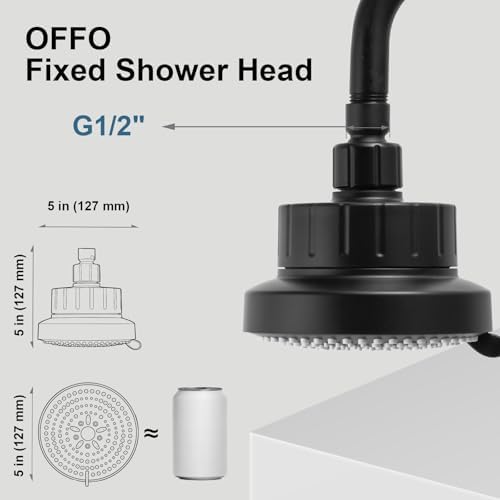 OFFO Filtered Shower Head, 20 Stage Shower Filter Head for Hard Water, 6 Modes High Pressure Shower Head with Filter for Remove Chlorine and Harmful, Matte Black - Image 5