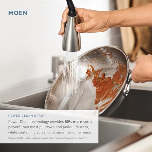 Moen Align Black Stainless Motionsense Wave One-Sensor Touchless One-Handle High Arc Modern Pulldown Kitchen Faucet with Reflex Docking System, 7565EWBLS - Image 2