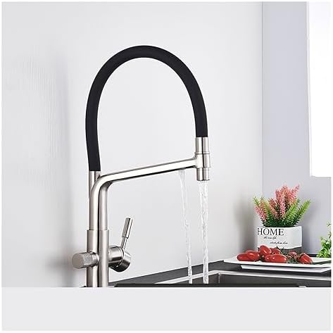 Black Water Filter Kitchen Faucet Hot and Cold Mixing Faucet 4 Colors Pure Water Faucet Kitchen Filter Faucet Water Purifier Faucet(Brushed Nickel) by Unknown