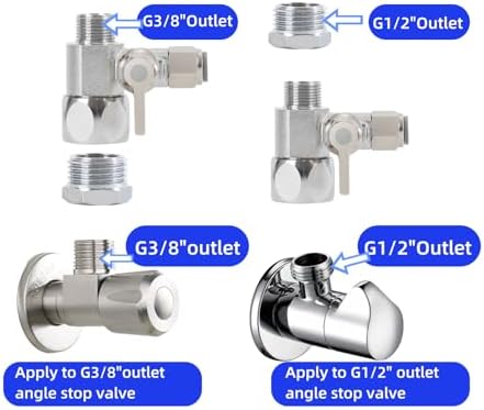 Refrigerator Water Line Kit Connection and 1/4 Compression Ice Maker Installation Kit,O.D. 25 FT Water Tubing with Feed Water Adapter and Quick Fittings for RO Filter System - Image 6